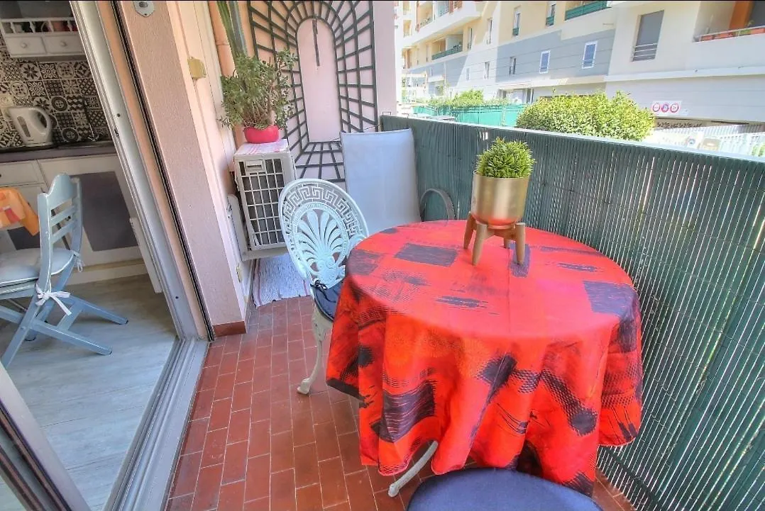 Studio Tout Confort, Parking Prive, Terrasse Et Plage Antibes France